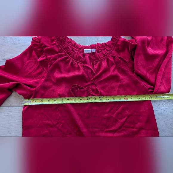 GAP Red Ruffle Blouse - Picture 7 of 8